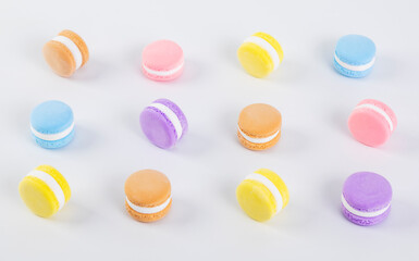 Colorful and delicious macaron cake