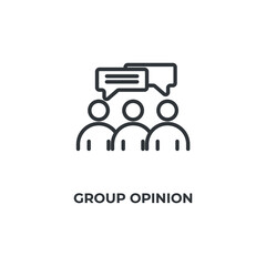 group opinion line icon. linear style sign for mobile concept and web design. Outline vector icon. Symbol, logo illustration. Vector graphics