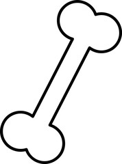 Bone icon vector. Bone sign line art on white background..eps