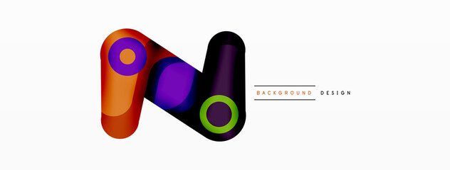 Modern stylish geometric background. Abstract round shapes composition for wallpaper, banner, background or landing