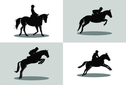 logo mark silhouette horse equestrian  template