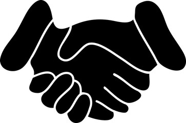 handshake icon flat on white background..eps