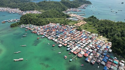 The Scenery of The Villages Within Gaya Island, Kota Kinabalu, Sabah Malaysia