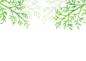 竹・笹の水彩風ベクター背景