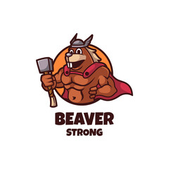 Illustration vector graphic of Beaver Strong, good for logo design