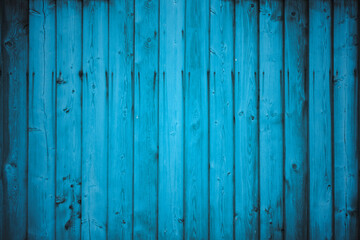 wooden wall, blue background