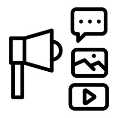 digital marketing line icon