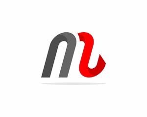 Abstract logo with letter M shape