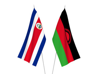 Republic of Costa Rica and Malawi flags