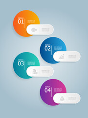 abstract verticle circle infographics