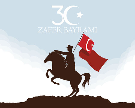 zafer bayrami lettering template