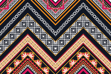 Geometric ethnic flower pattern for background,fabric,wrapping,clothing,wallpaper,Batik,carpet,embroidery style.