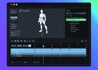 2d Сharacter animation software. interface (ui)