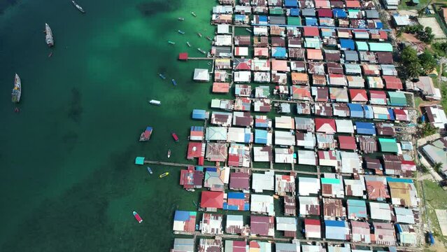 The Scenery of The Villages Within Gaya Island, Kota Kinabalu, Sabah Malaysia