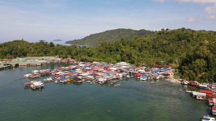 The Scenery of The Villages Within Gaya Island, Kota Kinabalu, Sabah Malaysia
