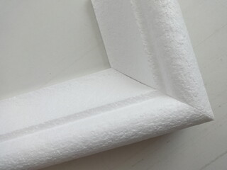 Abstract White Frame Corner on a White Background