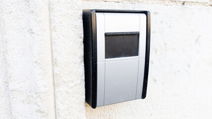 Outdoor apartment Safe Key Box home rent for protect retrieve Keys in wall entrance door rental vacation concept