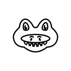 Crocodile icon vector graphic illustration