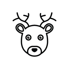 Reindeer icon vector graphic illustration