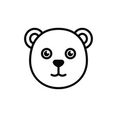 Bear icon vector graphic illustration