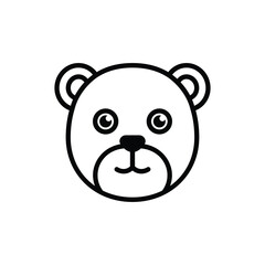 Teddy bear icon vector graphic illustration
