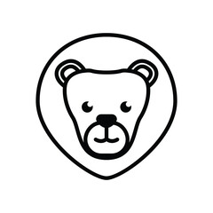 Lion icon vector graphic illustration