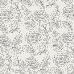 retro flower ornament doodle pattern
