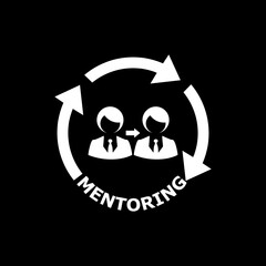 Coaching and Mentoring logo isolated on dark background
