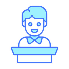 trainer Finance Related Vector Line Icon. Editable Stroke Pixel Perfect 