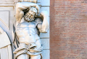 Statues of the Atlases holding an balcony