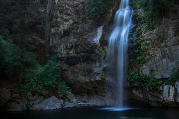 Fototapeta na wymiar Gorgeous waterfall in the mountains