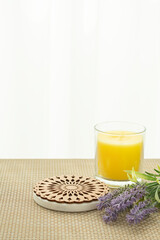 향초와 제품촬영을 위한 연단