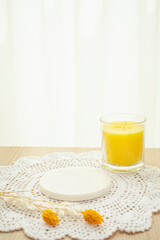 향초와 제품촬영을 위한 연단