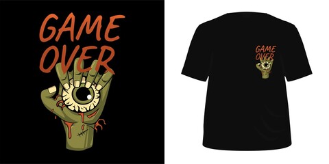 illustration for tshirt design isolated dark background