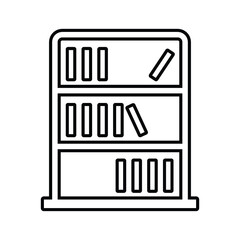 Library, book line icon. Outline vector.