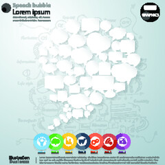 Illustration business.design modern  idea and concept think creativity. for brainstorm,Social network,success,plan,think,search,analyze,communicate, futuristic idea innovation technology.