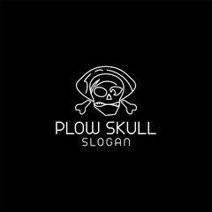 Skull logo icon design vector 