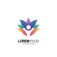 people logo, beauty and health with leaf design