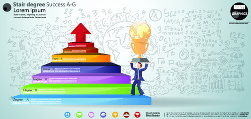 Illustration business.design modern  idea and concept think creativity. for brainstorm,Social network,success,plan,think,search,analyze,communicate, futuristic idea innovation technology.