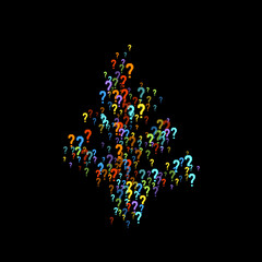 Question marks Quiz, doubt poll query public poll.