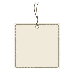 tag vector Horizontal set Angled Hangtag Seam Beige With String And Shadowimage vector price tag  Paper Label Isolated On White Background. Ready for your message.
 