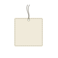 tag vector Horizontal set Angled Hangtag Seam Beige With String And Shadowimage vector price tag  Paper Label Isolated On White Background. Ready for your message.
 