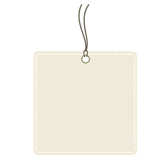 tag vector Horizontal set Angled Hangtag Seam Beige With String And Shadowimage vector price tag  Paper Label Isolated On White Background. Ready for your message.
 