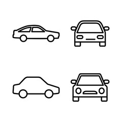 Car icon vector. car sign and symbol. small sedan