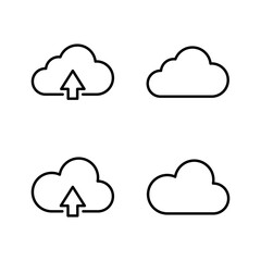 Cloud icon vector. cloud sign and symbol