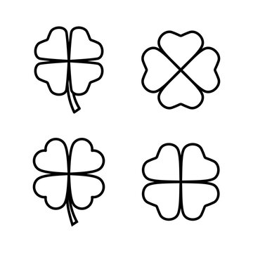Clover icon vector. clover sign and symbol. four leaf clover icon.