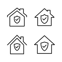 home insurance icon vector. home protection sign and symbol