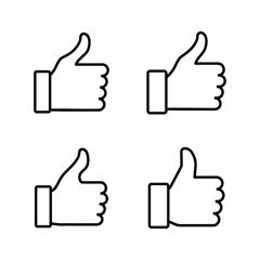 Like icon vector. Thumbs up sign and symbol. Hand like