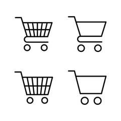 Shopping icon vector. Shopping cart sign and symbol. Trolley icon