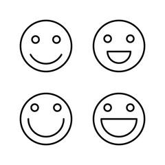 Fototapeta premium Smile icon vector. smile emoticon icon. feedback sign and symbol